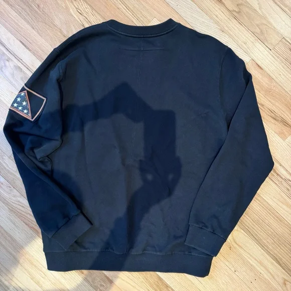 Givenchy American Flag Patch Crewneck Sweater
